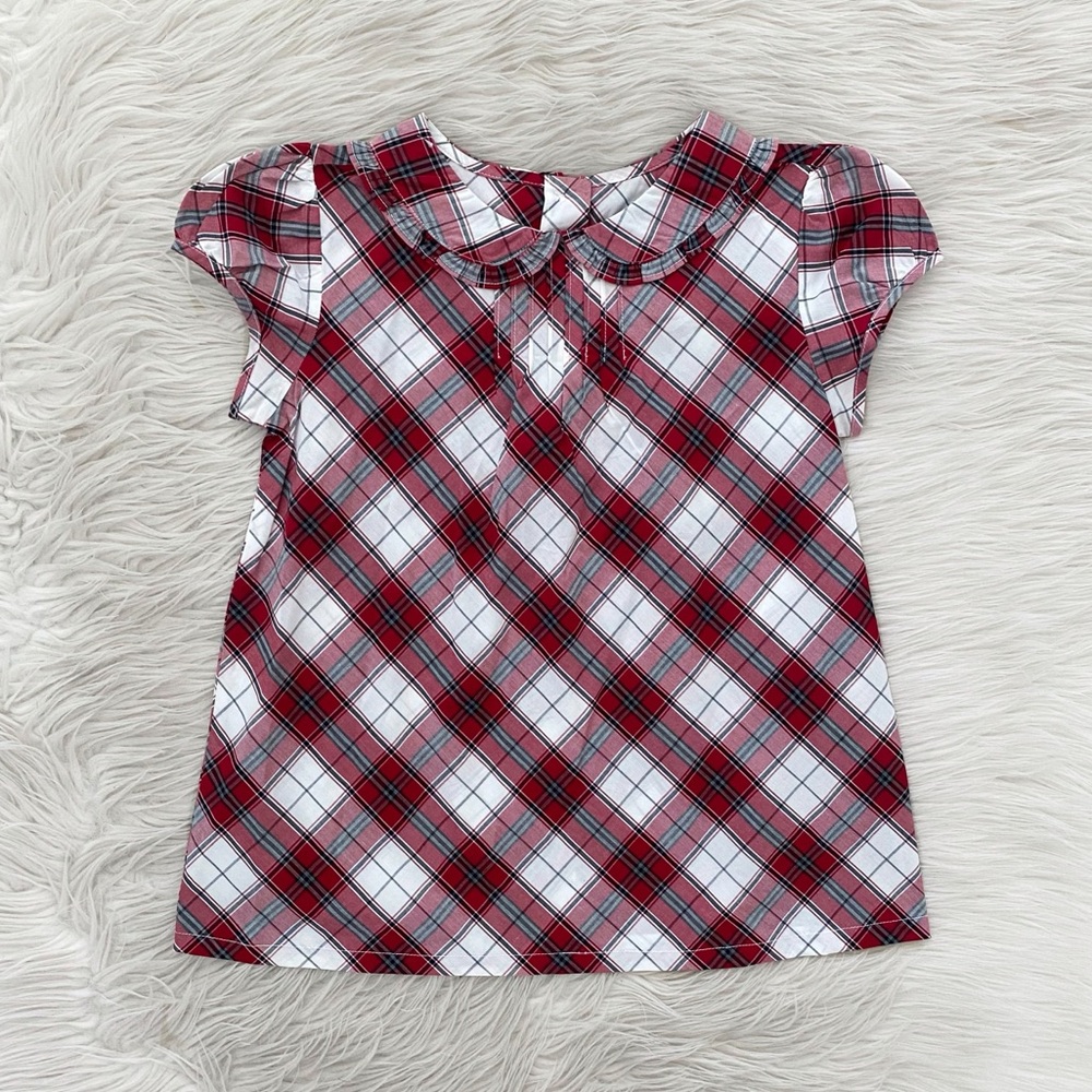 Janie and Jack Red Plaid Blouse